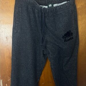Roots Charcoal and Light Gray Knit Sweatpants
